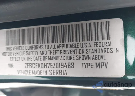 2014 Fiat 500L Trekking z USA, uszkodzony, nr VIN ZFBCFADH7EZ019488